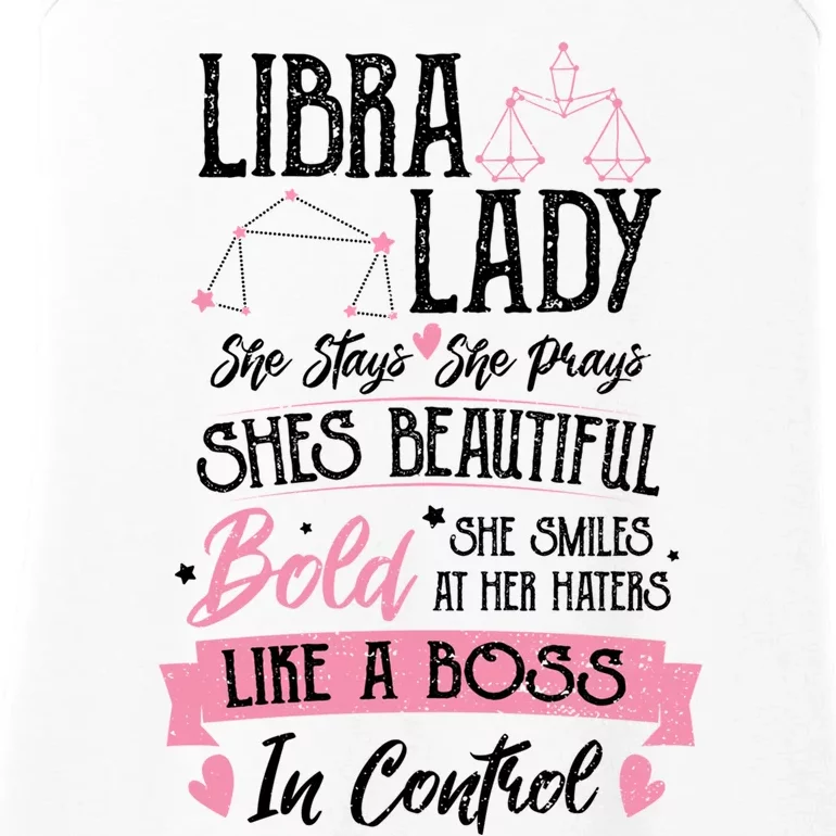 Libra: Libra Lady Astrology Sayings Cool Gift Ladies Essential Tank