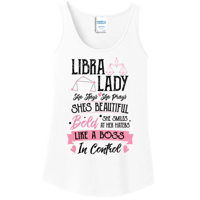 Libra: Libra Lady Astrology Sayings Cool Gift Ladies Essential Tank