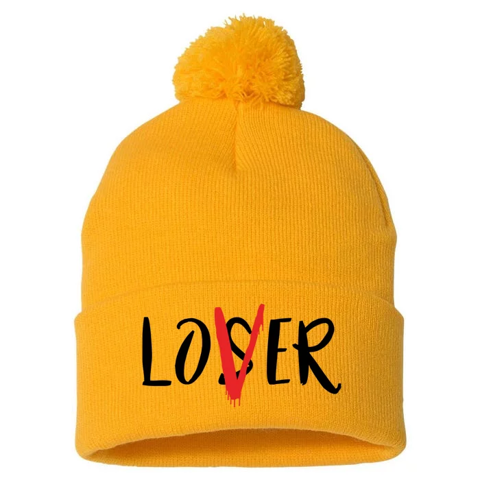 Lover / Loser Pom Pom 12in Knit Beanie