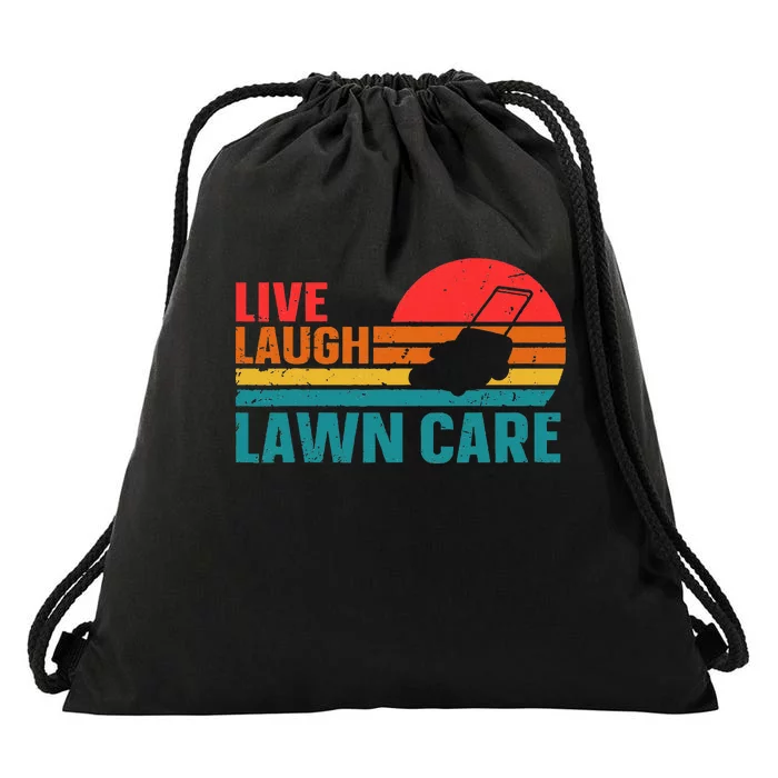 Live Laugh Lawn Care Drawstring Bag