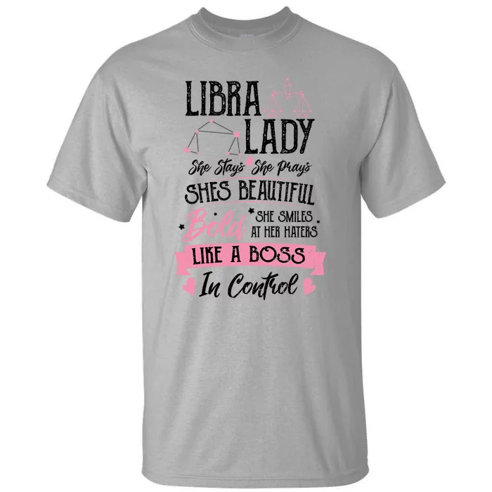 Libra: Libra Lady Astrology Sayings Gift Tall T-Shirt