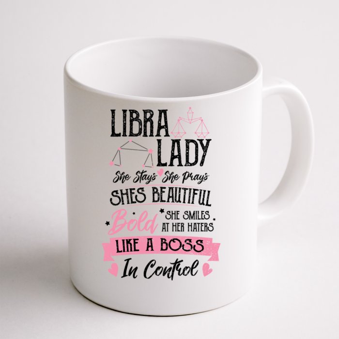 Libra: Libra Lady Astrology Sayings Gift Front & Back Coffee Mug