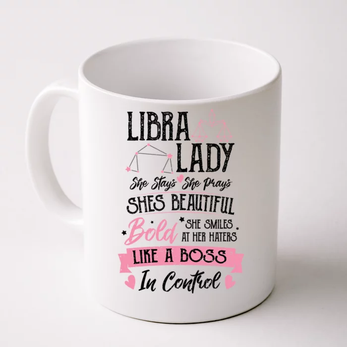 Libra: Libra Lady Astrology Sayings Gift Front & Back Coffee Mug