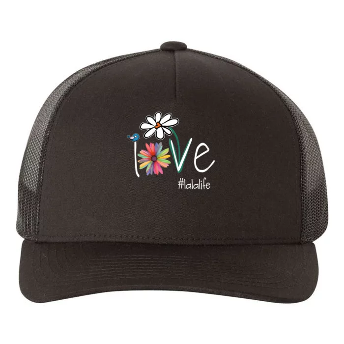 Love Lala Life Art Flower Color Yupoong Adult 5-Panel Trucker Hat