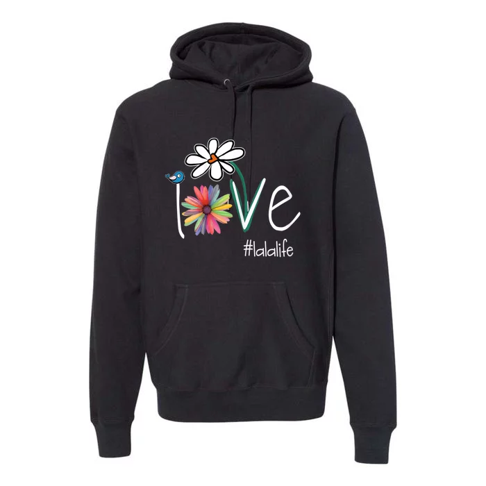 Love Lala Life Art Flower Color Premium Hoodie