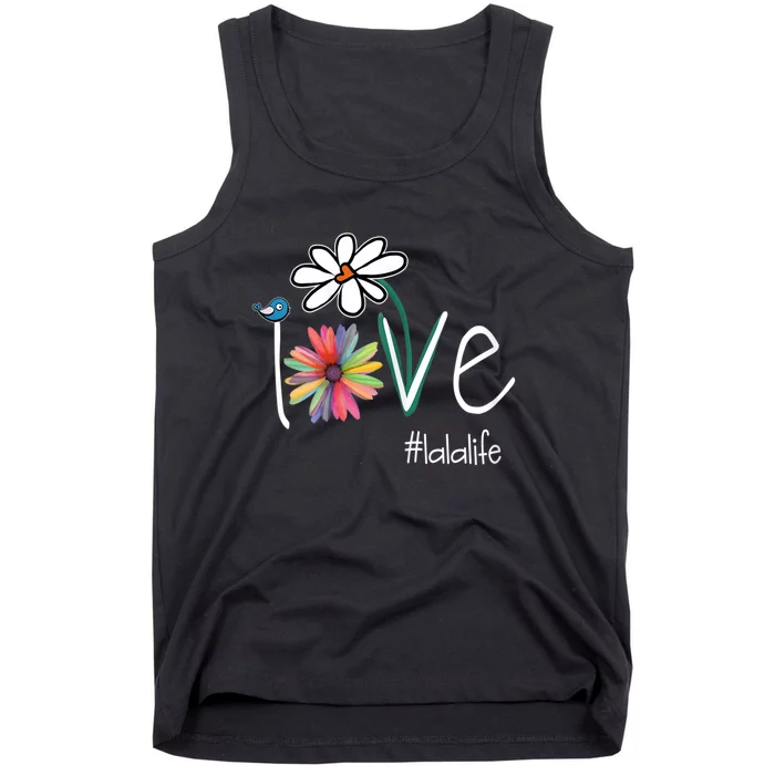 Love Lala Life Art Flower Color Tank Top