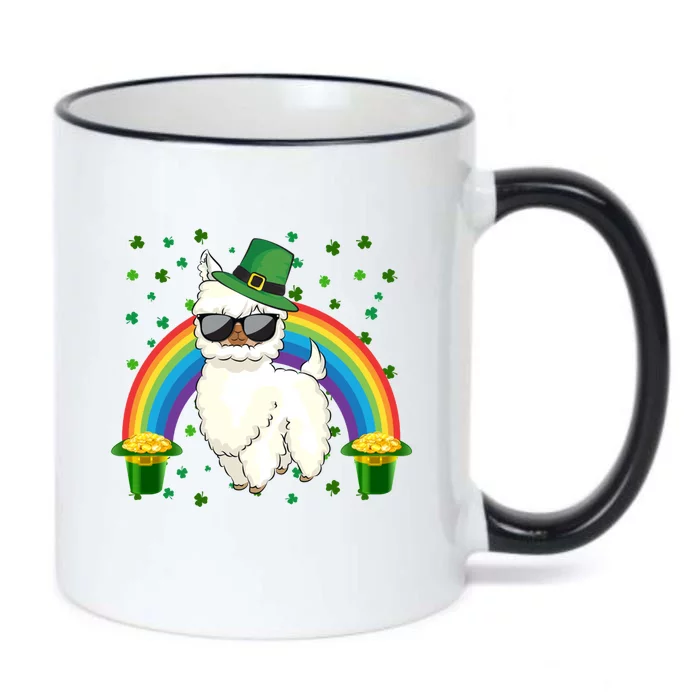 Llamas Lover Leprechaun Llama Rainbow St Patrick's Day Meaningful Gift Black Color Changing Mug