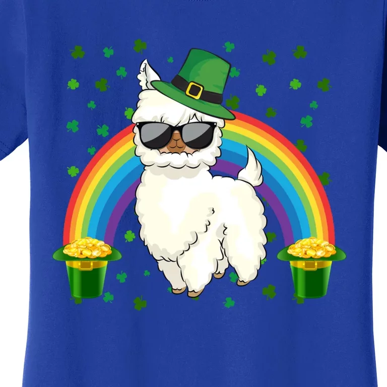 Llamas Lover Leprechaun Llama Rainbow St Patrick's Day Meaningful Gift Women's T-Shirt