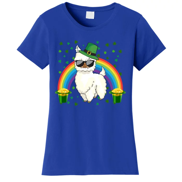 Llamas Lover Leprechaun Llama Rainbow St Patrick's Day Meaningful Gift Women's T-Shirt