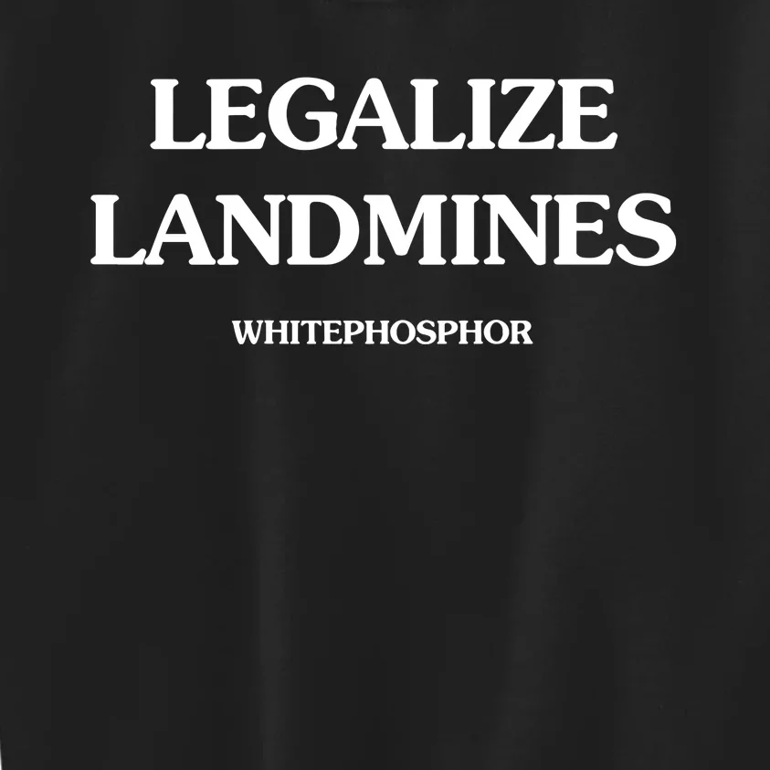 Legalize Landmines Kids Sweatshirt