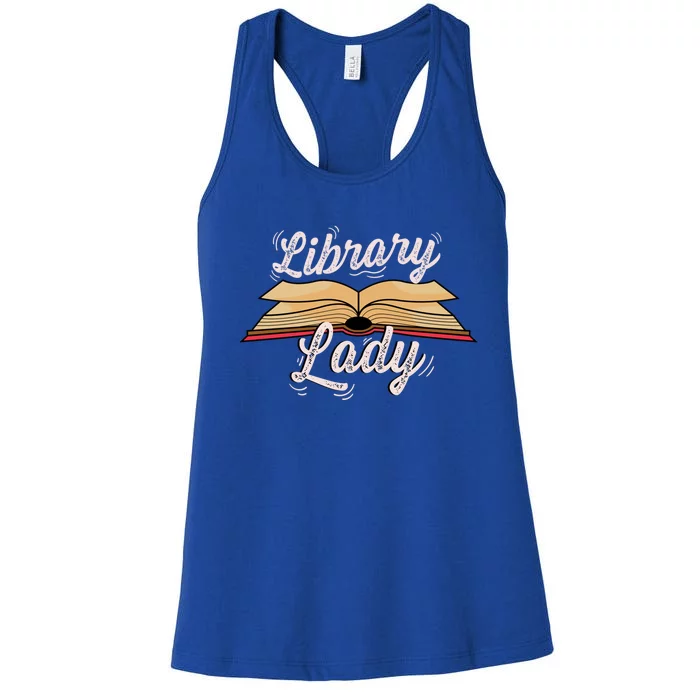 Library Lady Librarian Funny Gift Women's Racerback Tank