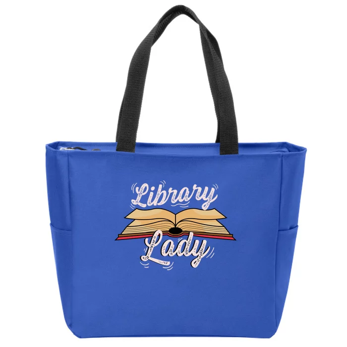 Library Lady Librarian Funny Gift Zip Tote Bag