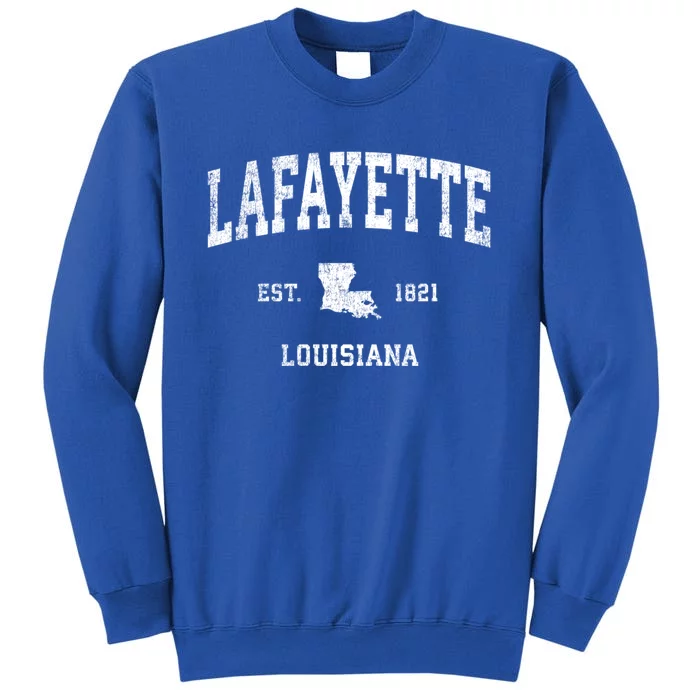 Lafayette Louisiana La Vintage Sports Sweatshirt