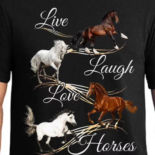 Live Laugh Love Horses Pajama Set