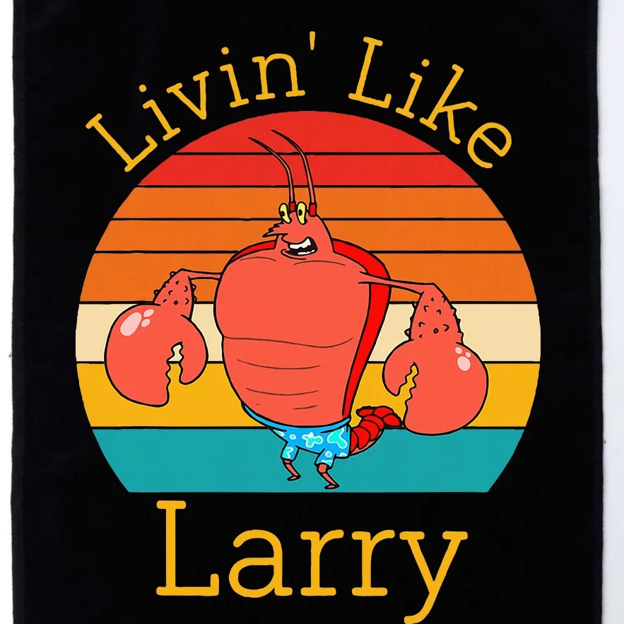 Livin Like Larry Funny Platinum Collection Golf Towel