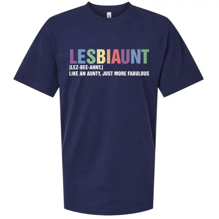 Lesbiaunt Lgbtq Lesbian Aunt Sueded Cloud Jersey T-Shirt