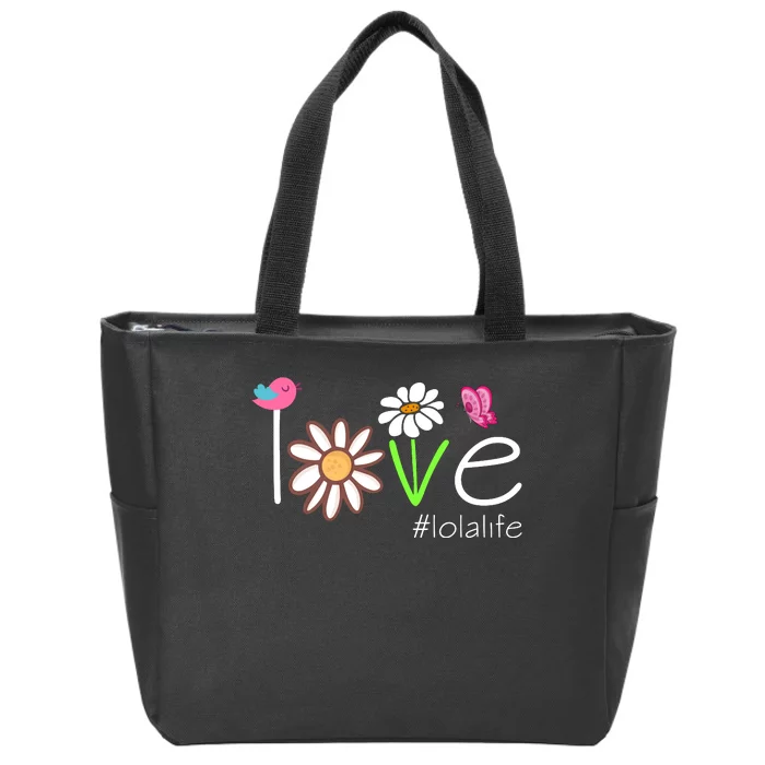 Love Lola Life Cute Matching Family Zip Tote Bag