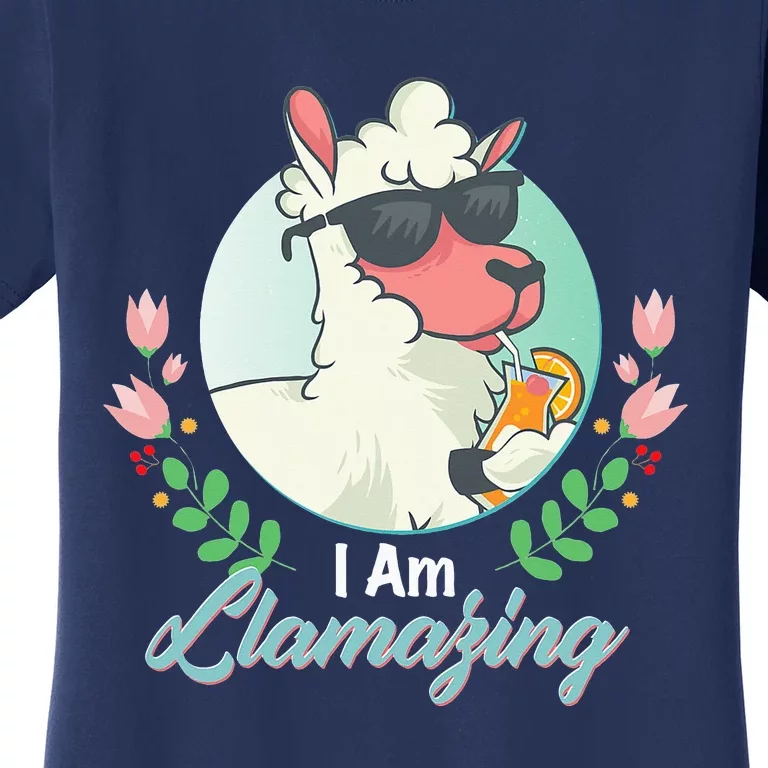 Lama Llama Lover Animal Lover Lamazing Funny Women's T-Shirt