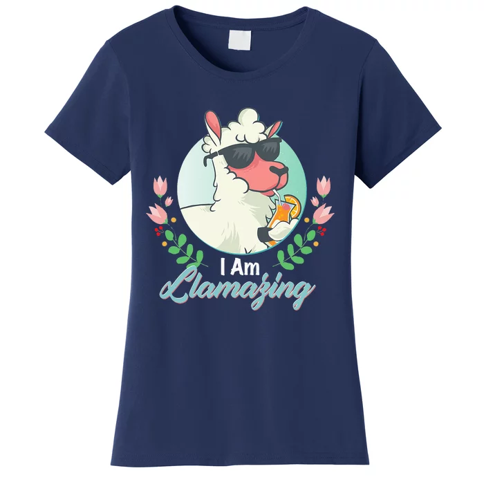 Lama Llama Lover Animal Lover Lamazing Funny Women's T-Shirt