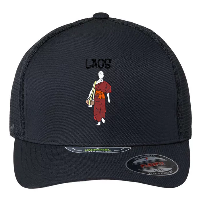 Laos Lao Laotian Proud Pray Prayer Monk Buddhist Buddha Cool Gift Flexfit Unipanel Trucker Cap