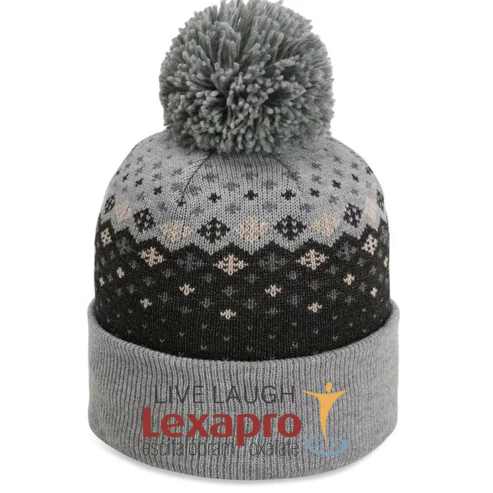 Live Laugh Lexapro Gift The Baniff Cuffed Pom Beanie