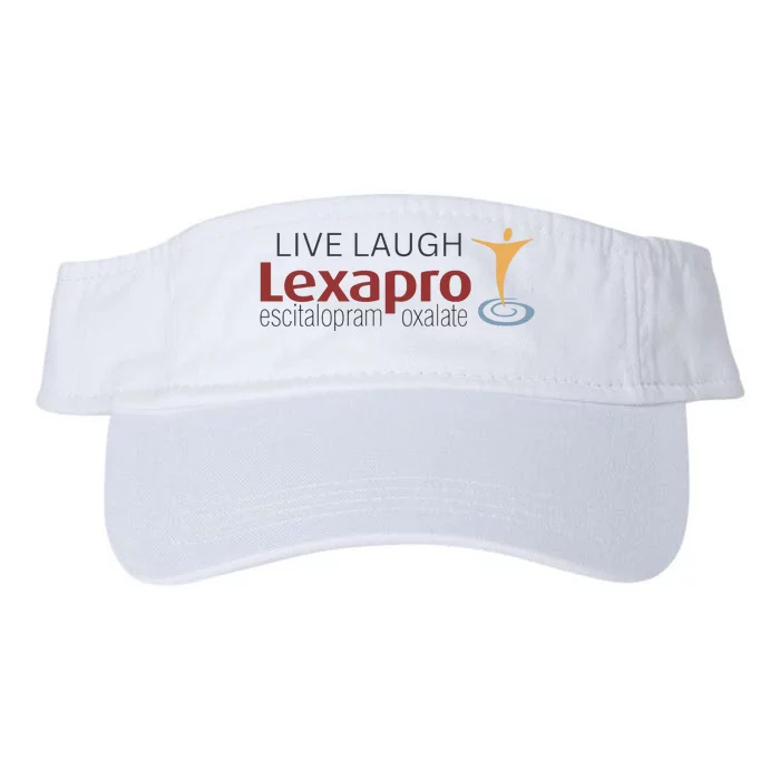 Live Laugh Lexapro Gift Valucap Bio-Washed Visor