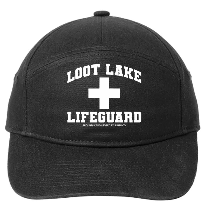 Loot Lake Lifeguard Proudly Sponsored By Slurp Co 7-Panel Snapback Hat