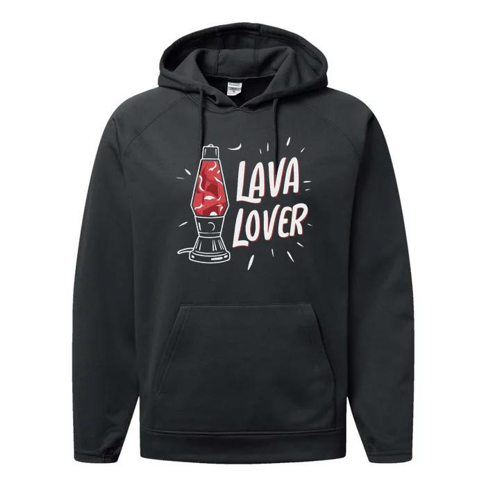 Lava Lover Lava Lamp Performance Fleece Hoodie