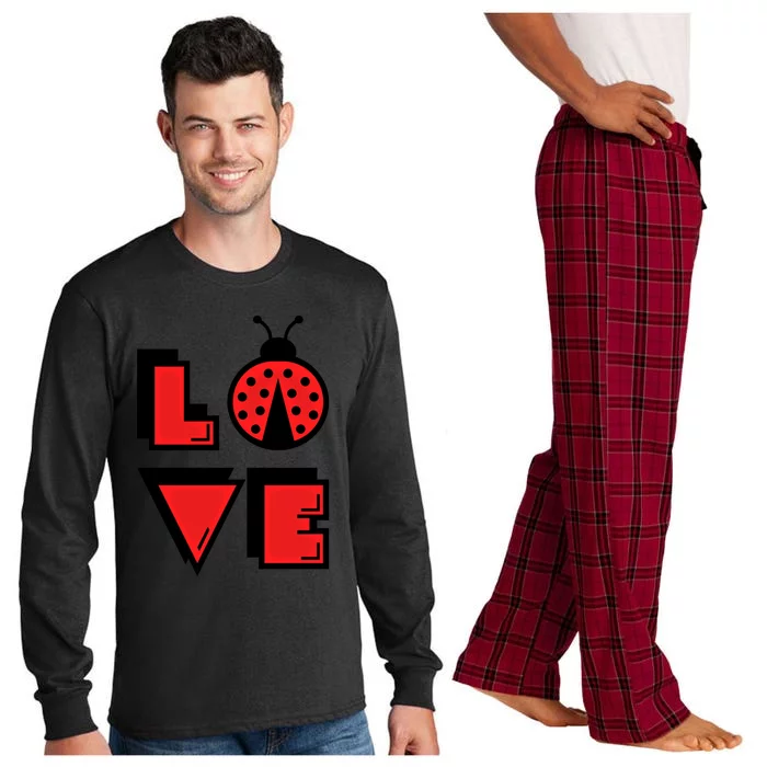 Love Ladybug Lady Bug I Love Ladybirds Lucky Insects Gift Long Sleeve Pajama Set