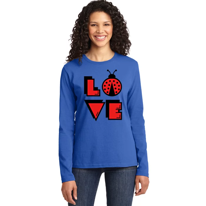 Love Ladybug Lady Bug I Love Ladybirds Lucky Insects Gift Ladies Long Sleeve Shirt