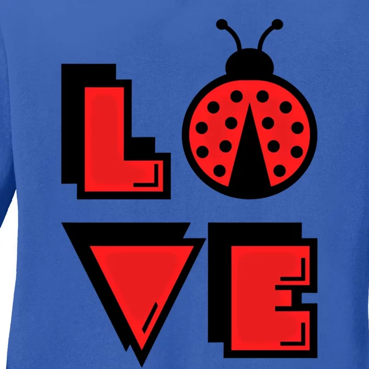 Love Ladybug Lady Bug I Love Ladybirds Lucky Insects Gift Ladies Long Sleeve Shirt