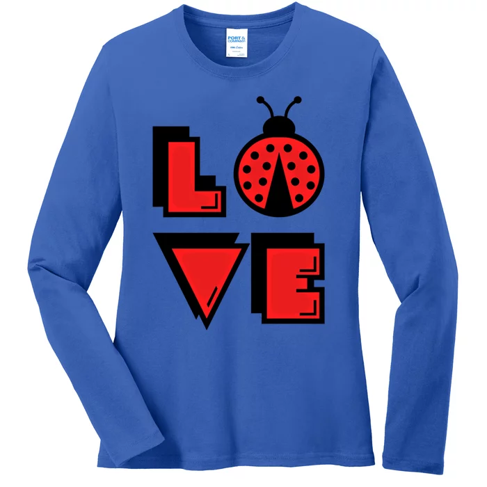 Love Ladybug Lady Bug I Love Ladybirds Lucky Insects Gift Ladies Long Sleeve Shirt