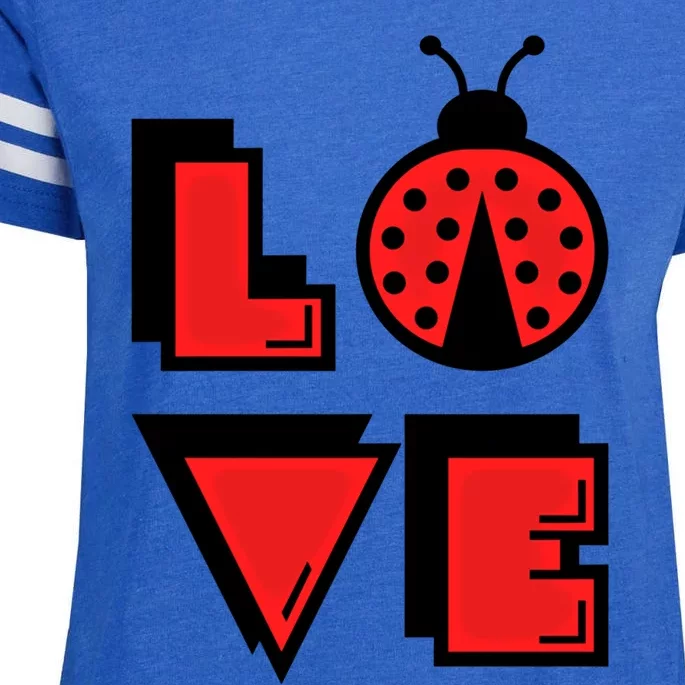 Love Ladybug Lady Bug I Love Ladybirds Lucky Insects Gift Enza Ladies Jersey Football T-Shirt