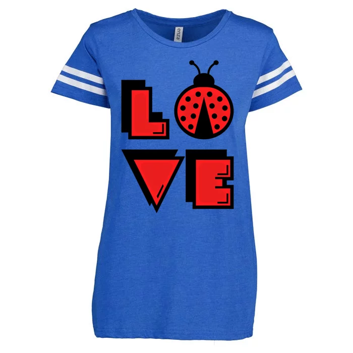 Love Ladybug Lady Bug I Love Ladybirds Lucky Insects Gift Enza Ladies Jersey Football T-Shirt