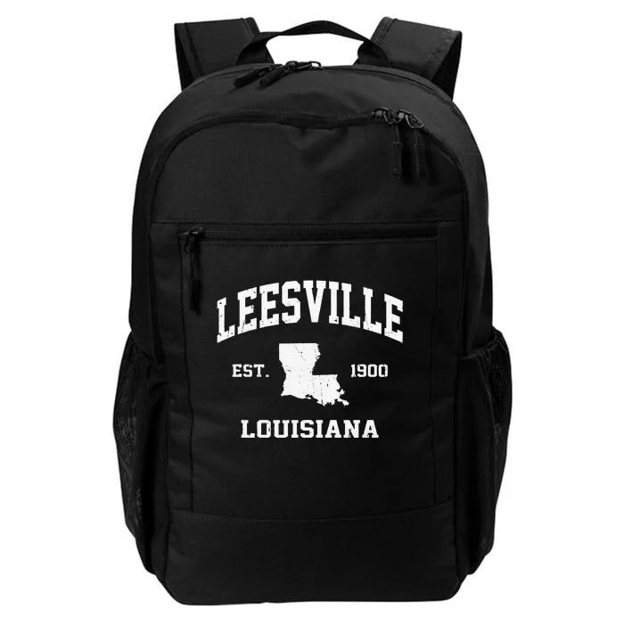 Leesville Louisiana LA Vintage State Athletic Style Daily Commute Backpack