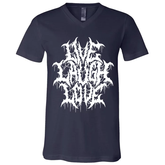 Live Laugh Love Black Metal Parody V-Neck T-Shirt