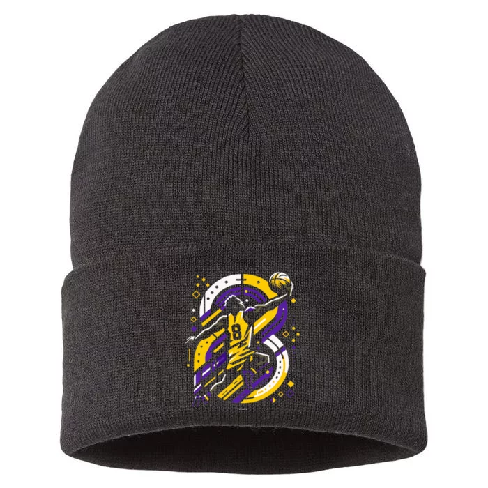 La Legend Lal Basketball Number 8 Layup Sustainable Knit Beanie