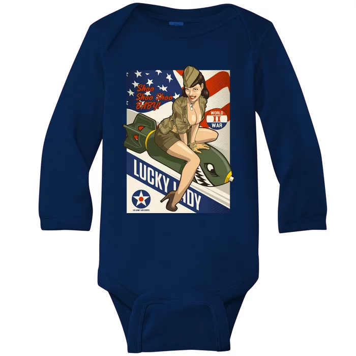 Lucky Lady Baby Long Sleeve Bodysuit