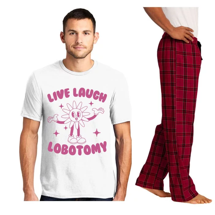 Live Laugh Lobotomy Flower Meme Pajama Set