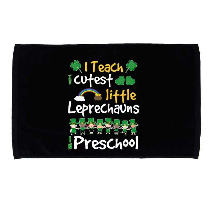 Lucky Little Leprechauns Preschool Teacher St Patrick's Day Gift Microfiber Hand Towel