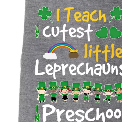 Lucky Little Leprechauns Preschool Teacher St Patrick's Day Gift Doggie 3-End Fleece Hoodie