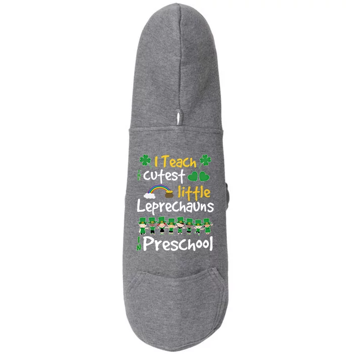 Lucky Little Leprechauns Preschool Teacher St Patrick's Day Gift Doggie 3-End Fleece Hoodie