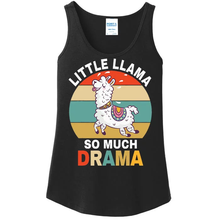 Llama Little Llama So Much Drama Ladies Essential Tank