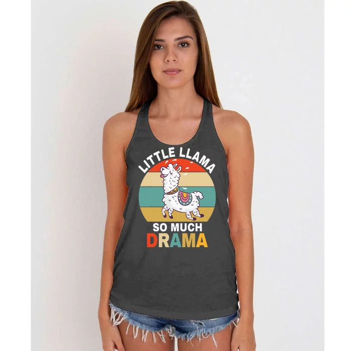 Llama Little Llama So Much Drama Women's Knotted Racerback Tank