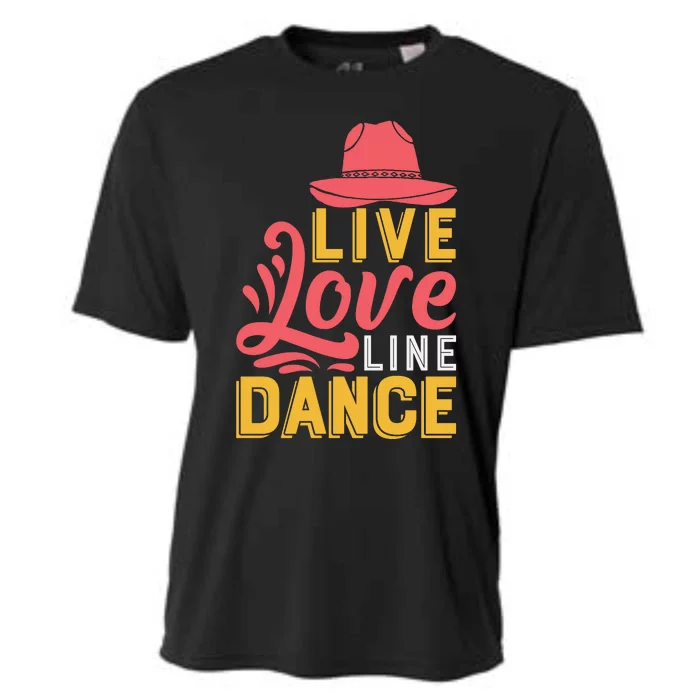 Live Love Line Dancing T Cooling Performance Crew T-Shirt