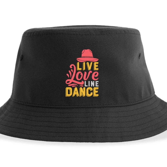 Live Love Line Dancing T Sustainable Bucket Hat