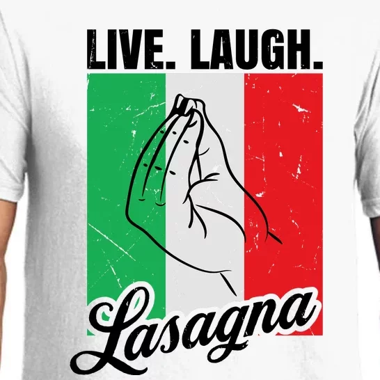 Live Laugh Lasagna Funny Italian Lasagna Lover Pajama Set