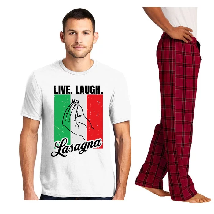 Live Laugh Lasagna Funny Italian Lasagna Lover Pajama Set