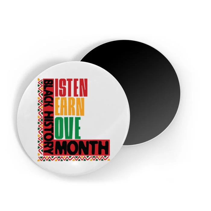 Listen Learn Love African American Teach Black History Month Magnet