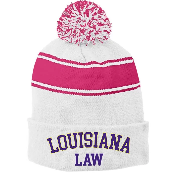 Louisiana Law Louisiana Bar Graduate Gift Lawyer College Stripe Pom Pom Beanie